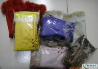 二手羊皮半截手套 兔皮邊飾，舒適耐用